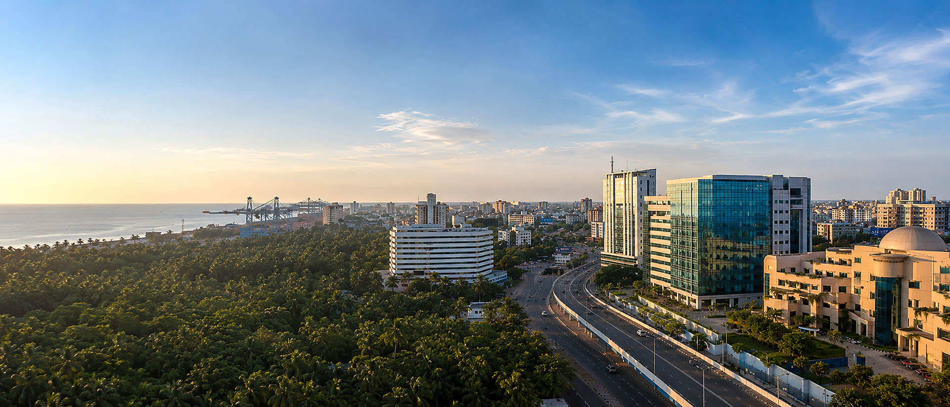 Mangalore city and coastline